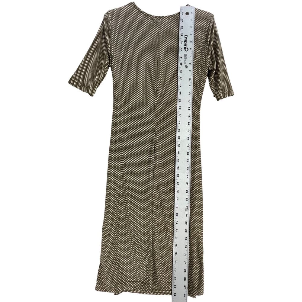 Banana Republic Midi Dress Women XS Green Pink White 3/4 Sleeve Career Feminine - Picture 6 of 9